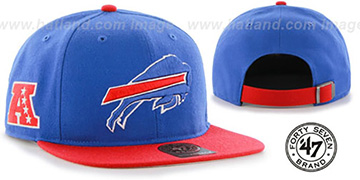 Bills SUPER-SHOT STRAPBACK Royal-Red Hat by Twins 47 Brand
