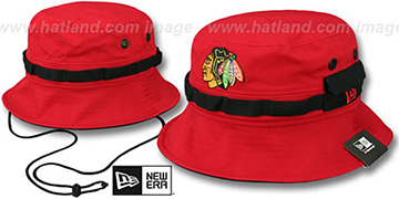 Blackhawks ADVENTURE Red Bucket Hat by New Era