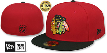 Blackhawks NHL TEAM-BASIC Red-Black Fitted Hat by New Era