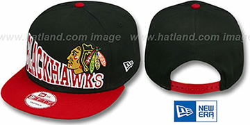 Blackhawks STOKED SNAPBACK Black-Red Hat by New Era