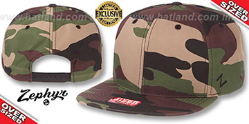 Blank OVER-SIZED SNAPBACK Army Camo Hat by Zephyr