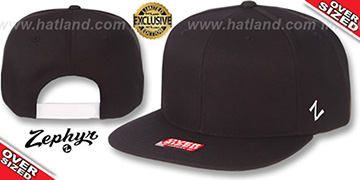 Blank OVER-SIZED SNAPBACK Black Hat by Zephyr