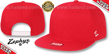 Blank OVER-SIZED SNAPBACK Red Hat by Zephyr