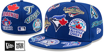 Blue Jays 'ALL-OVER' Royal Fitted Hat by New Era