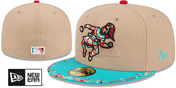 Blue Wahoos 2026 COPA DE LA DIVERSION Tan-Teal Fitted Hat by New Era