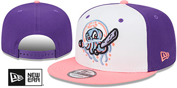 Blueclaws COPA SNAPBACK White-Purple-Pink Hat by New Era