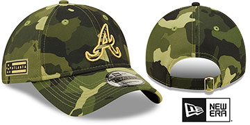 Braves 2022 ARMED FORCES STARS N STRIPES STRAPBACK Hat by New Era