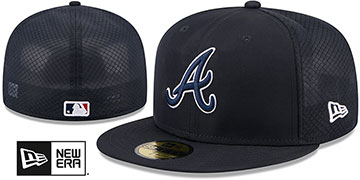 Braves 2026 'BATTING PRACTICE' Navy Fitted Hat by New Era