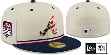 Braves 2026 JULY 4TH STARS N STRIPES Fitted Hat by New Era