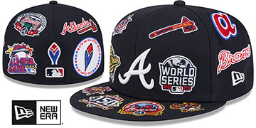 Braves 'ALL-OVER' Navy Fitted Hat by New Era