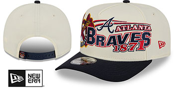 Braves CLASSIC A-FRAME SNAPBACK Chrome-Navy Hat by New Era