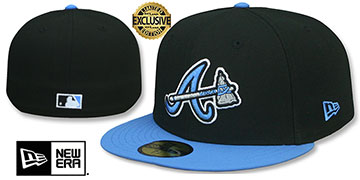 Braves COOP ALTERNATE FORCE Black-Blue  Fitted Hat by New Era