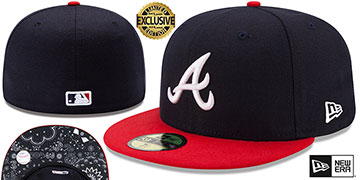 Braves HOME BLACKDANA BOTTOM Fitted Hat by New Era