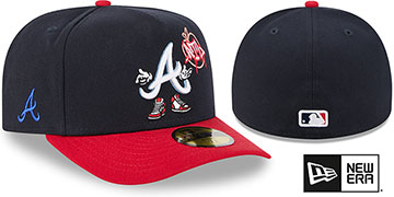Braves MLB CARTOON  A-FRAME Navy-Red Fitted Hat by New Era