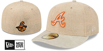 Braves PC HALLOWEEN BURLAP Tan Fitted Hat by New Era
