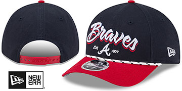 Braves TEAM LOYAL M-CROWN SNAPBACK Navy-Red Hat by New Era