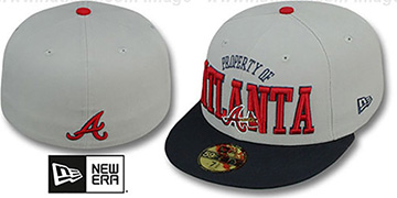 Braves TEAM-PRIDE Grey-Navy Fitted Hat by New Era
