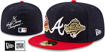 braves navy world series hat