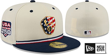 Brewers 2026 JULY 4TH STARS N STRIPES Fitted Hat by New Era