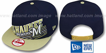Brewers STILL ANGLIN SNAPBACK Navy-Gold Hat by New Era