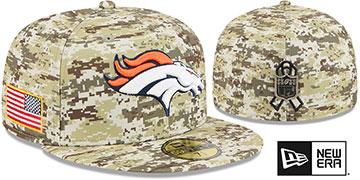 Broncos 2025 SALUTE-TO-SERVICE Digital Desert Storm Fitted Hat by New Era