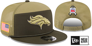 Broncos 2025 SALUTE-TO-SERVICE SNAPBACK Dark Green-Olive Hat by New Era