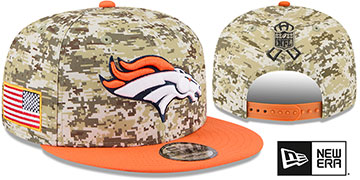 Broncos 2025 SALUTE-TO-SERVICE SNAPBACK Desert Storm-Orange Hat by New Era