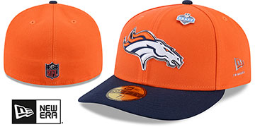 Broncos 2026 PRECURVED NFL DRAFT Orange-Navy Fitted Hat by New Era
