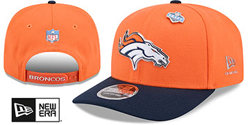 Broncos 2026 PRECURVED NFL DRAFT STRETCH-SNAP Orange-Navy Hat by New Era