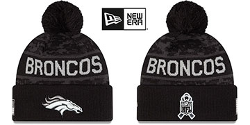 Broncos 2026 SALUTE-TO-SERVICE Dark Digital Camo Knit Beanie Hat by New Era