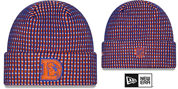 Broncos 2026 THROWBACK SIDELINE WAFFLER Knit Beanie Hat by New Era