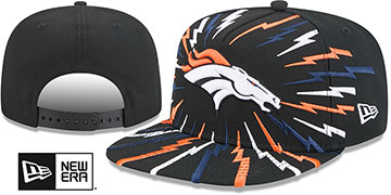 Broncos BOLT A-FRAME SNAPBACK Black Hat by New Era