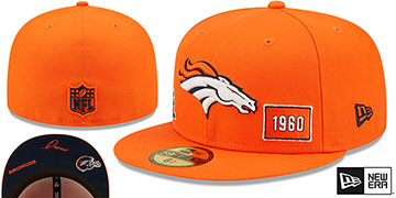 Broncos TRIPLE THREAT IDENTITY Orange Fitted Hat by New Era
