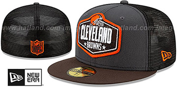 Browns 2021 NFL TRUCKER DRAFT Fitted Hat by New Era