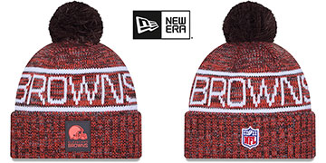 Browns 2025 NFL SIDELINE Knit Beanie Hat by New Era