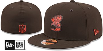 Browns 2026 NFL HISTORIC SIDELINE Brown Fitted Hat by New Era
