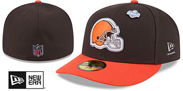 Browns 2026 PRECURVED NFL DRAFT Brown-Orange Fitted Hat by New Era