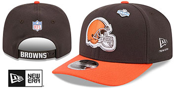 Browns 2026 PRECURVED NFL DRAFT STRETCH-SNAP Brown-Orange Hat by New Era
