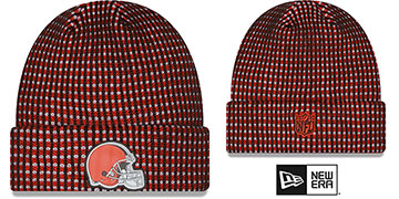 Browns 2026 SIDELINE WAFFLER Knit Beanie Hat by New Era