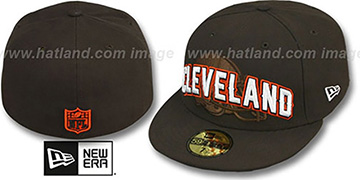 Browns NFL ONFIELD DRAFT Brown Fitted Hat by New Era