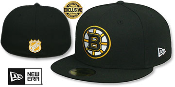 Bruins NHL TEAM-BASIC Black Fitted Hat by New Era