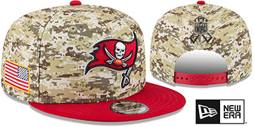 Buccaneers 2025 SALUTE-TO-SERVICE SNAPBACK Desert Storm-Red Hat by New Era
