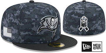 Buccaneers 2026 SALUTE-TO-SERVICE Dark Digital Camo-Black Fitted Hat by New Era