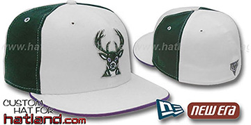 Bucks PINWHEEL White-Green Fitted Hat
