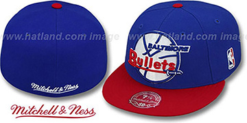 Bullets 2T XL-LOGO Royal-Red Fitted Hat by Mitchell and Ness