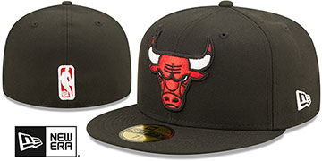 Bulls ALTERNATE NBA TEAM-BASIC Black Fitted Hat by New Era