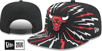 Bulls BOLT A-FRAME SNAPBACK Black Hat by New Era