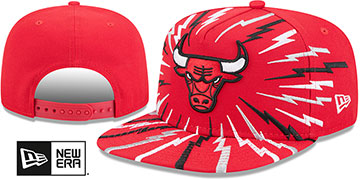 Bulls BOLT A-FRAME SNAPBACK Red Hat by New Era