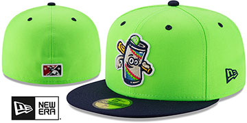 Bulls COPA Lime-Navy Fitted Hat by New Era