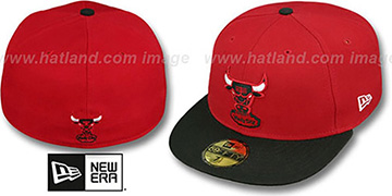Bulls HW TEAM-BASIC Red-Black Fitted Hat by New Era